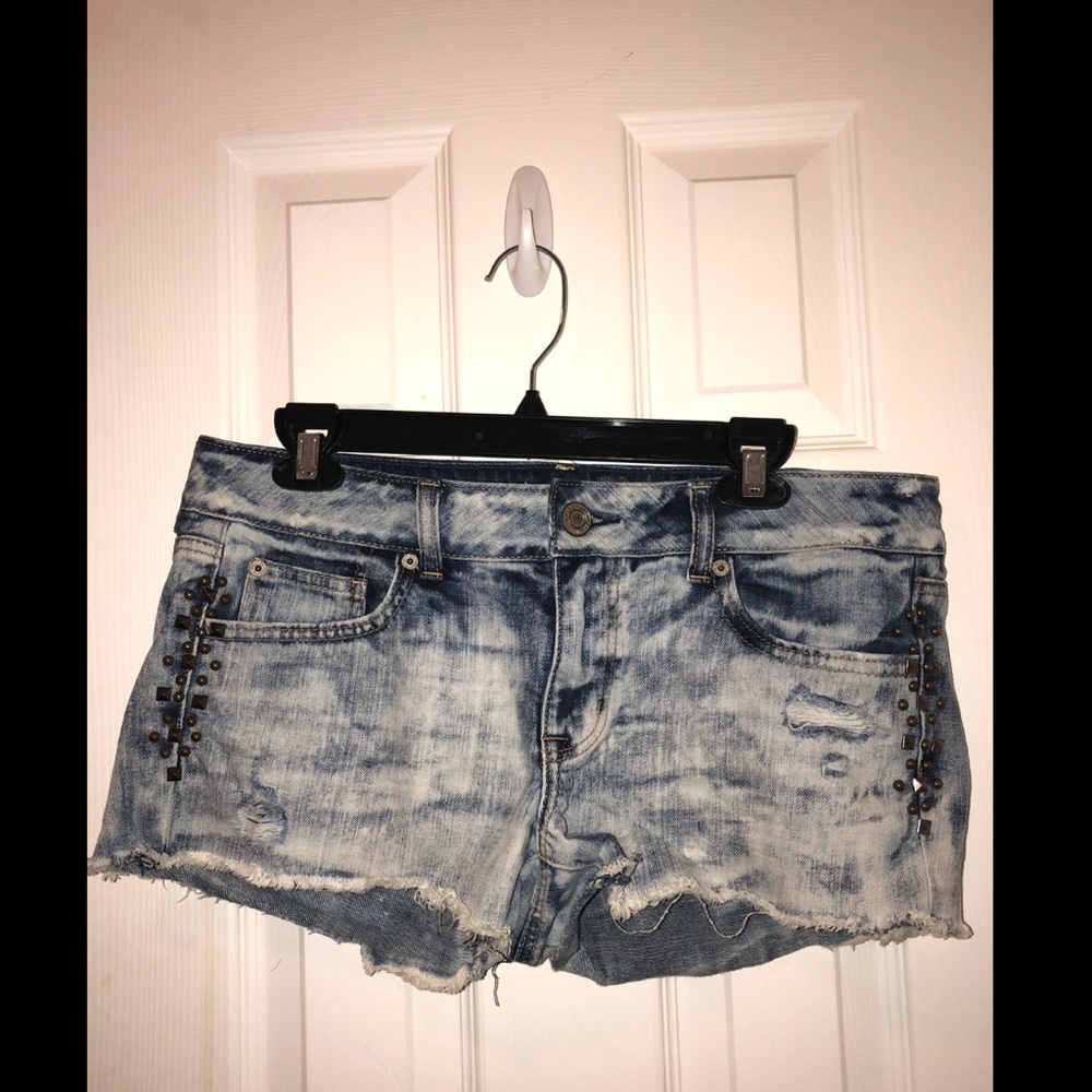 American Eagle washed jean shorts